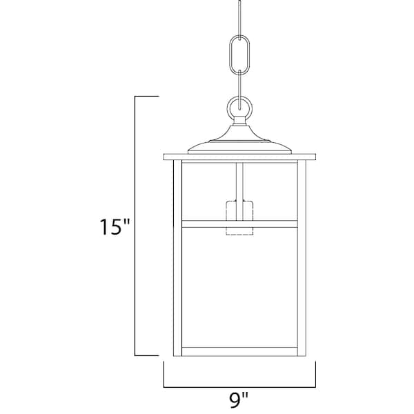 Coldwater 1-Light 9 Wide Burnished Pendant Light